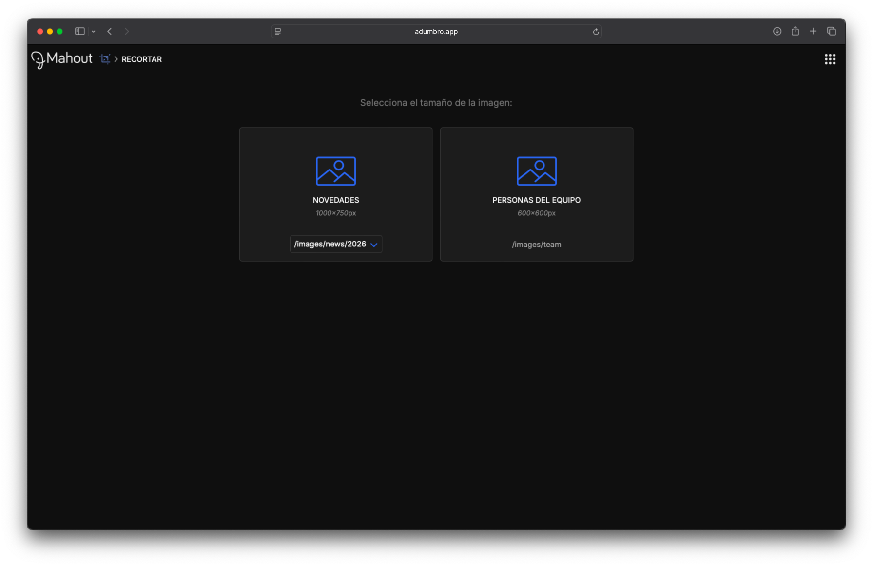 Selección de ajustes preconfigurados en Mahout
